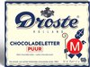 foto van Droste Chocoladeletter Puur - Letter M - 135 gram