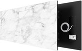 Hoog rendement infrarood stralingspaneel 930 Watt , 60x150 cm, White Marble, stone art Welltherm