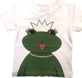 Ziegfeld T-shirt Kikker Koningin Meisjes Katoen Wit Maat 116