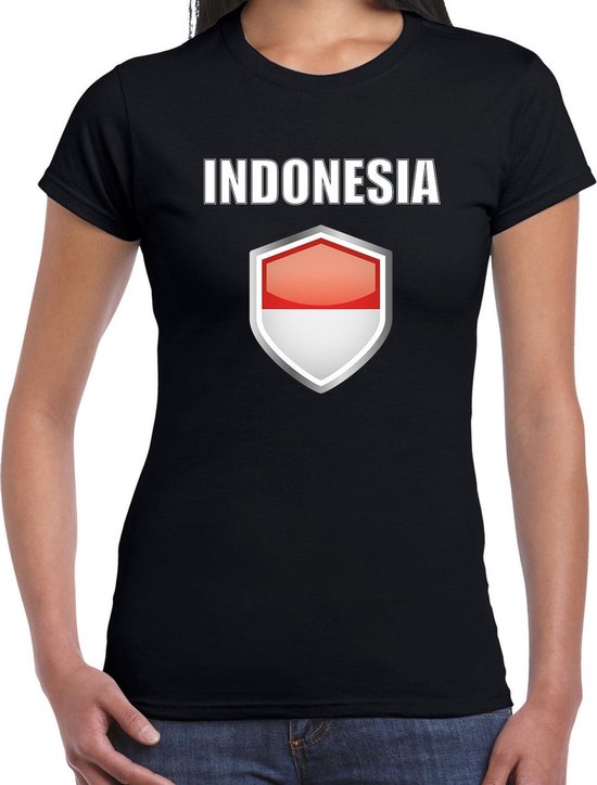 deugd Eerbetoon bloemblad Indonesie landen t-shirt zwart dames - Indonesische landen shirt / kleding  - EK / WK /... | bol.com