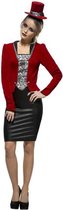 Rood met zwart vampier kostuum voor vrouwen - Verkleedkleding - Maat M