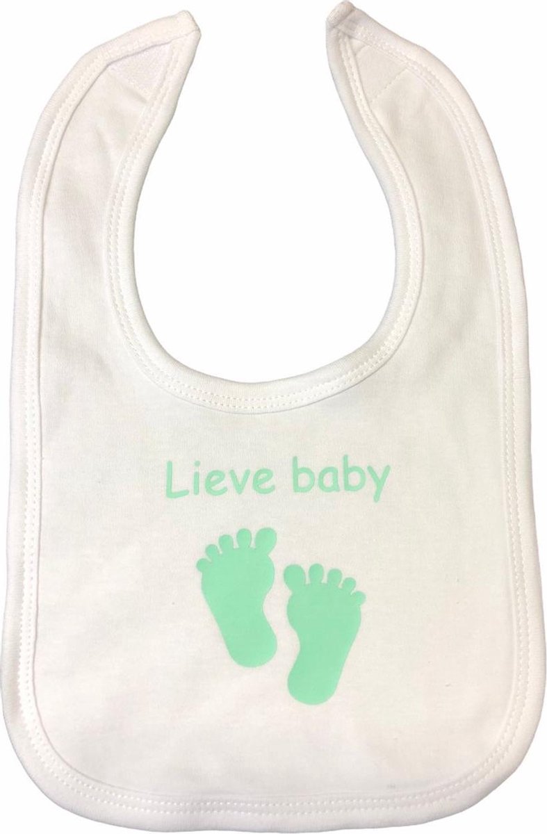 Goedkoopste Soft Touch Slabber Lieve Baby Junior 33 Cm Katoen Wit/groen