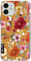 Casetastic Apple iPhone 12 Mini Hoesje - Softcover Hoesje met Design - Flowers Mustard Print