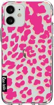 Casetastic Apple iPhone 12 Mini Hoesje - Softcover Hoesje met Design - Leopard Print Pink Print