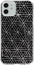 Casetastic Apple iPhone 12 / iPhone 12 Pro Hoesje - Softcover Hoesje met Design - Abstract Marble Triangles Print