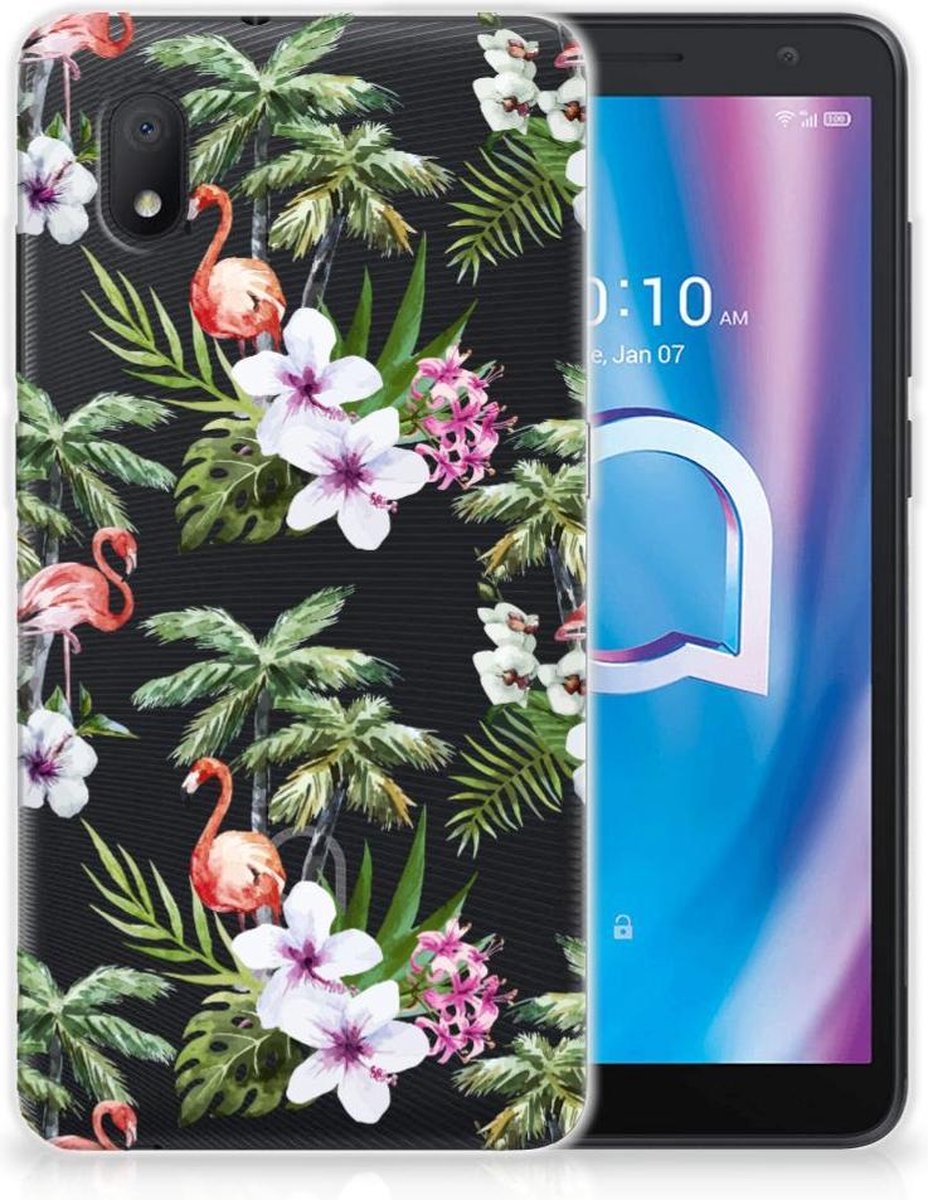 Alcatel 1B (2020) TPU Hoesje Flamingo Palms
