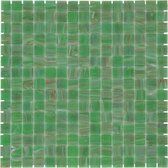 1,04m² - Mozaiek Tegels - Amsterdam Vierkant Licht Groen/Goud 2x2