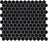 0,78m² - Mozaiek Tegels - Barcelona Hexagon Zwart Mat 2,3x2,6