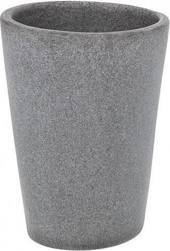 Wenko Pebble Beker 10.7x7.8x8.8cm polyresin Grijs