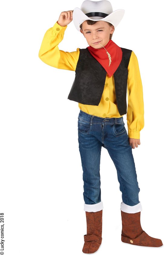 LUCIDA - Lucky Luke kostuum voor kinderen - XL 140-160 cm (13-14 jaar)