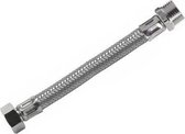 Flexibel RVS 3/8 "male-1/2" female lengte 30 cm
