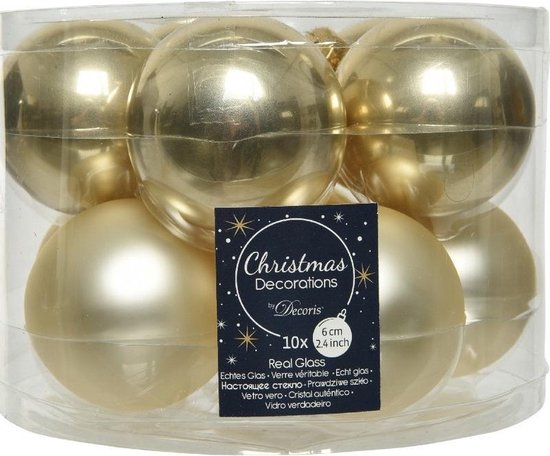 insluiten Missend Werkgever Decoris kerstballen - 10 stuks - 6cm - Glas | bol.com