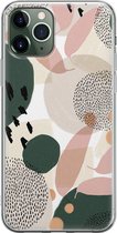 iPhone 11 Pro Max hoesje siliconen - Abstract print - Soft Case Telefoonhoesje - Print / Illustratie - Transparant, Multi