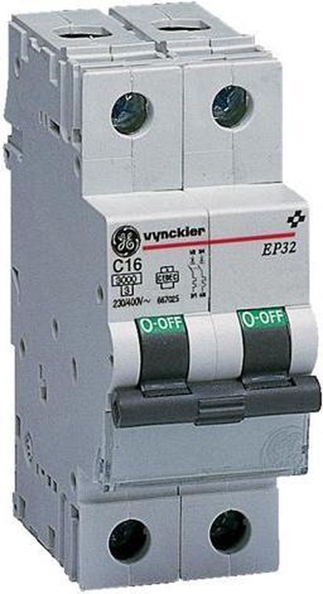 Disjoncteur modulaire Vynckier 2 pôles 20A