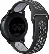 Siliconen Smartwatch bandje - Geschikt voor  Garmin Forerunner 245 / 645 sport band - zwart/grijs - Horlogeband / Polsband / Armband