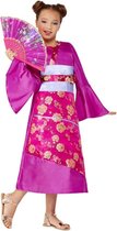Smiffy's - Aziatisch & Indisch Kostuum - Geisha Meisjes Jurk - Paars - Small - Carnavalskleding - Verkleedkleding