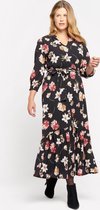 LOLALIZA Dames Maxi jurk met bloemen Oranje Maat XS