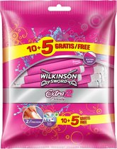 20x Wilkinson Woman Wegwerpscheermesjes Extra 2 Beauty 15 stuks