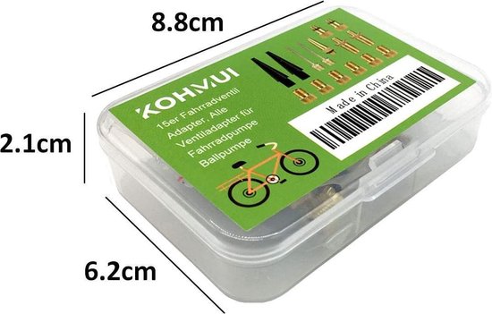 Ensemble d'adaptateurs de valve de vélo 15 pièces | KIT ADAPTATEUR VALVE VÉLO | 15 Ensemble d'adaptateurs de valve de vélo 15 pièces | KIT ADAPTATEUR VALVE VÉLO | 15