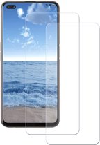 Screenprotector Glas - Tempered Glass Screen Protector Geschikt voor: Oppo Reno 4 - 2x