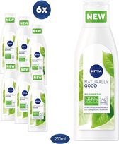 NIVEA Naturally Good Reinigingsmelk - 6 x 200ml - Voordeelverpakking