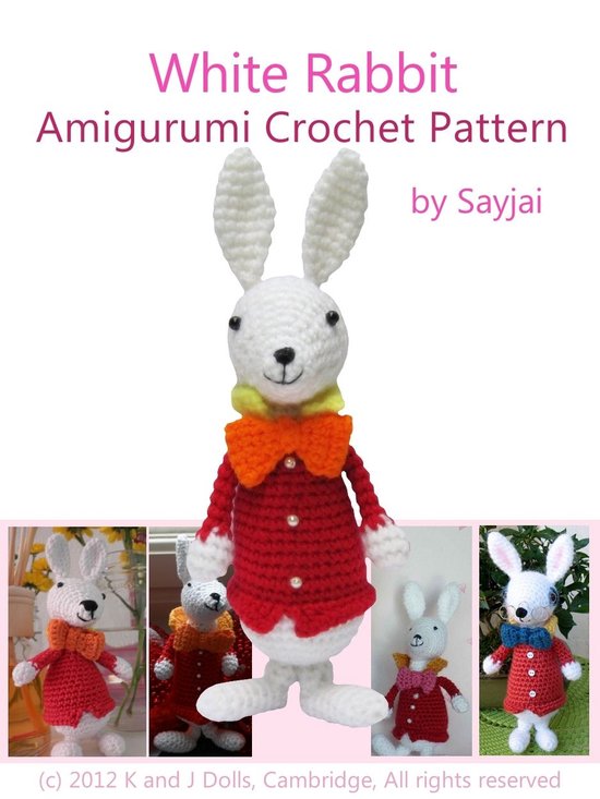 White Rabbit Amigurumi Crochet Pattern - cover