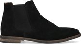 Manfield - Heren - Zwarte suède chelsea boots - Maat 44