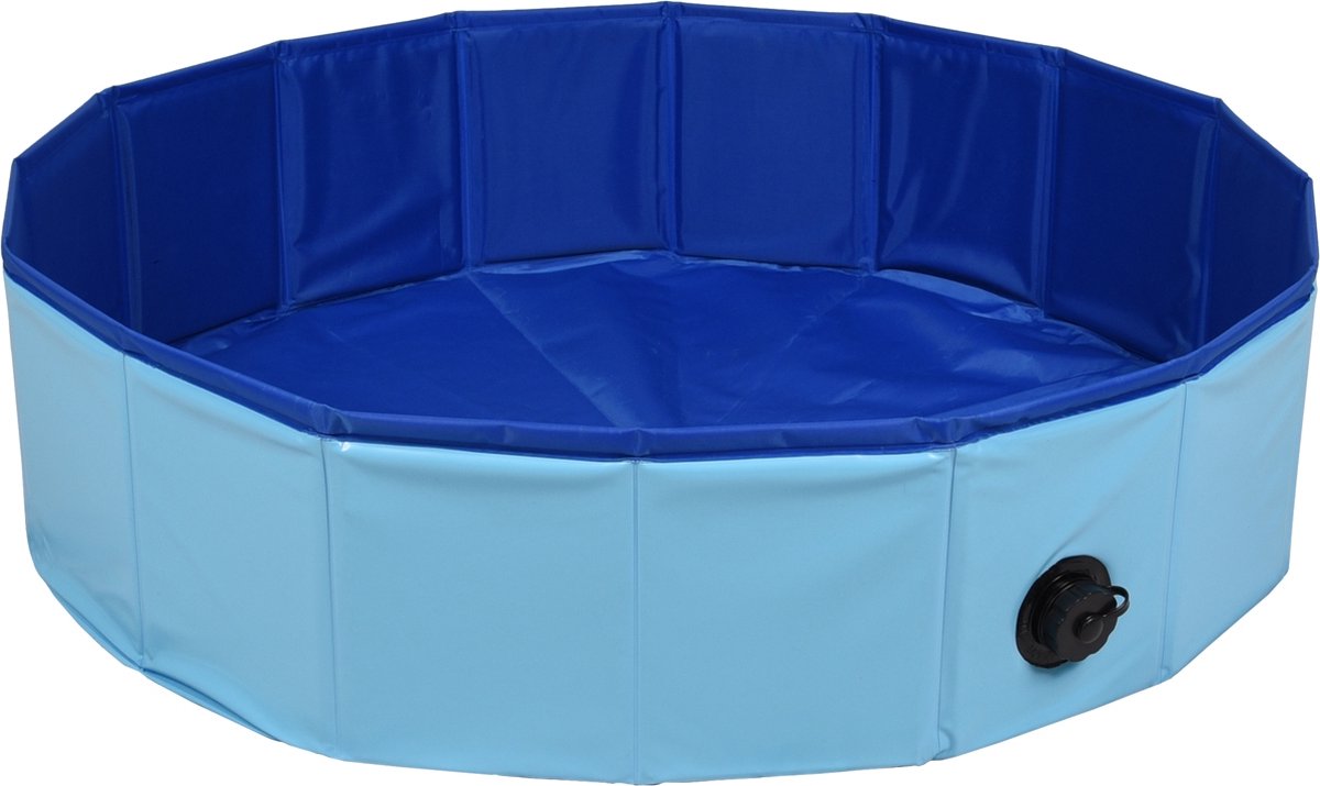 Hondenzwembad 160 cm - groot opvouwbaar hondenbad - zwembad voor honden - blauw - verkoelend plonsbad - zonder luchtpomp thumbnail 6