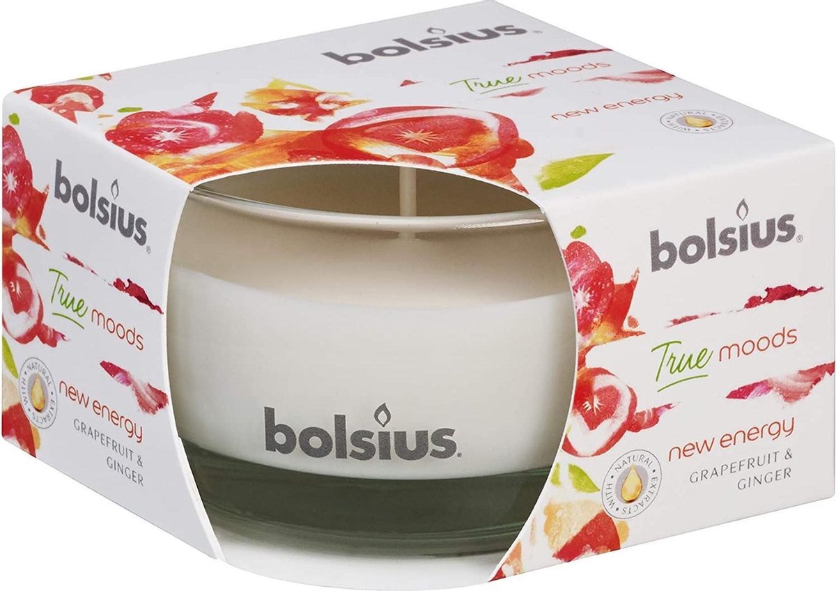 Bolsius Geurglas 80/50 true moods new energy wit