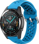 Huawei Watch GT siliconen bandje met gaatjes - lichtblauw - 46mm