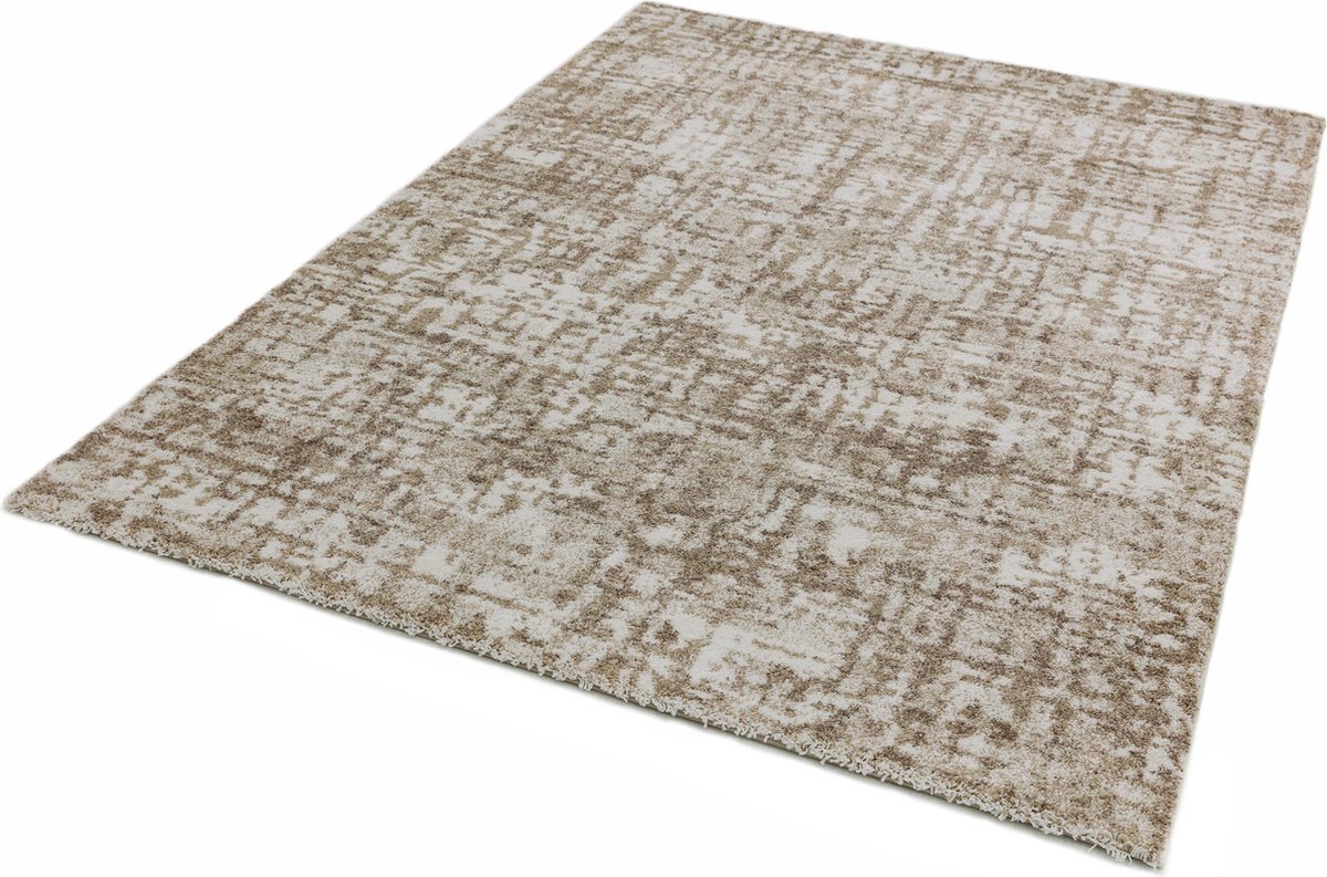 Easy Living - Dream-Brown-cream Vloerkleed - 200x290  - Rechthoek - Laagpolig Tapijt - Modern - Beige, Bruin
