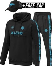 Malelions Sport Tracksuit Warming Up - Black/Blue