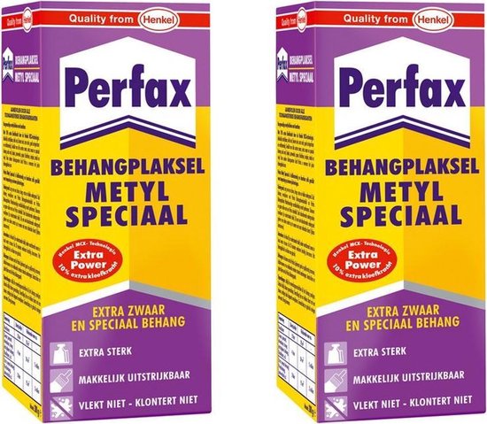 4x pakken Perfax metyl special behanglijm voor zwaar en speciaal behang 200 gram -Behangplaksel - Papier mache - Surprises
