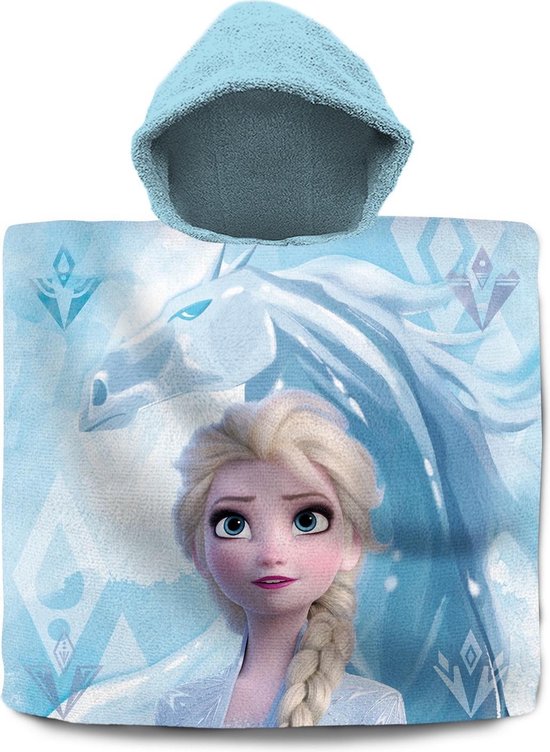 Disney Frozen 2 badcape/badponcho met lichtblauwe capuchon voor meisjes -  Disney -... | bol.com