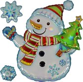 Peha Sticker Pop Up Sneeuwpop 23 X 19 Cm Pvc Wit