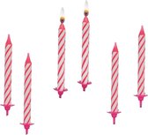 Tib Verjaardagskaarsen 7,5 Cm Wax Roze 12 Stuks