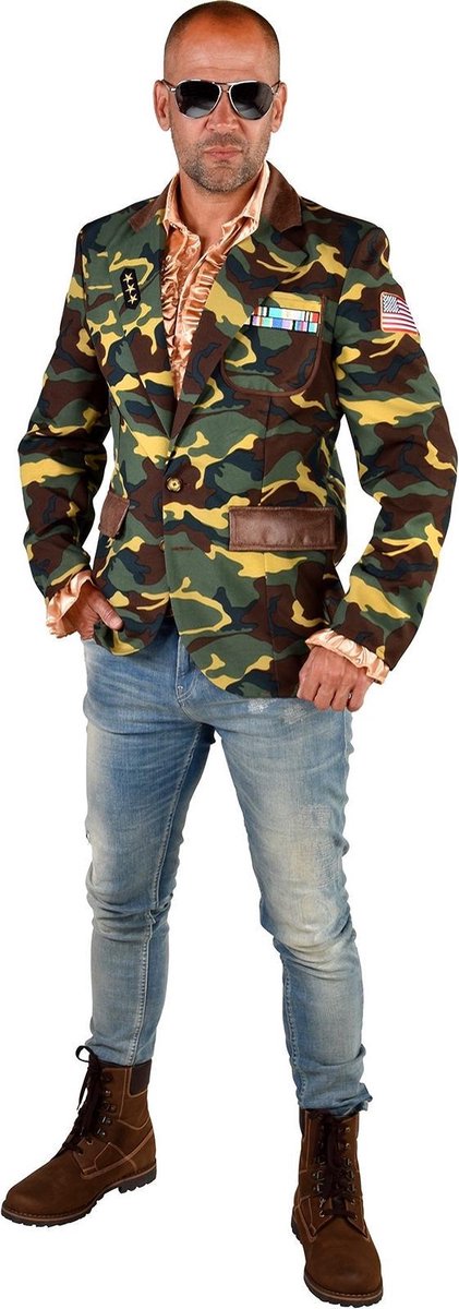 Magic Design Colbert Camouflage Heren Polyester Groen Maat Xxl