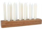 Van Manen Candlestick Elf Bougies Mellanie 38 Cm en bois naturel