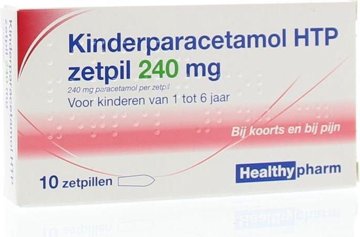 Healthypharm Paracetamol Kind 240 mg 10 Zetpillen
