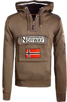 Geographical Norway Hoodie Capuchon Bruin Gymclass - L