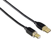 Hama USB-2.0-kabel Verguld Dubbel Afgeschermd 1,80 M Zwart