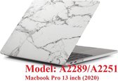 Macbook Pro 13 inch - 2020 A2289/A2251 | Marmer Wit