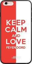 6F hoesje - geschikt voor iPhone 6 Plus -  Transparant TPU Case - Feyenoord - Keep calm #ffffff