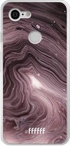 Google Pixel 3 Hoesje Transparant TPU Case - Purple Marble #ffffff