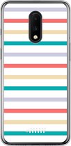 OnePlus 7 Hoesje Transparant TPU Case - Pastel Tracks #ffffff