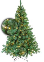 Excellent Trees® LED Stavanger Sapin de Noël artificiel - 180 cm - Avec éclairage - 350 lumières - Vert