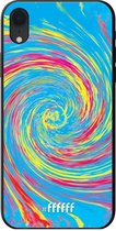 iPhone Xr Hoesje TPU Case - Swirl Tie Dye #ffffff