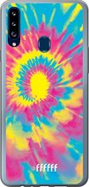 Samsung Galaxy A20s Hoesje Transparant TPU Case - Psychedelic Tie Dye #ffffff