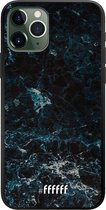 iPhone 11 Pro Hoesje TPU Case - Dark Blue Marble #ffffff