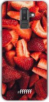 Samsung Galaxy J8 (2018) Hoesje Transparant TPU Case - Strawberry Fields #ffffff